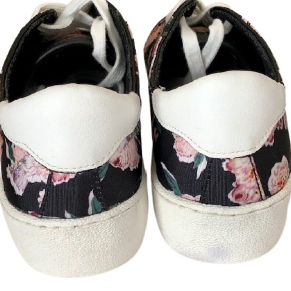 ALDO Canvas Sneakers - Black with Pink Roses - 8.5 - Picture 7 of 11
